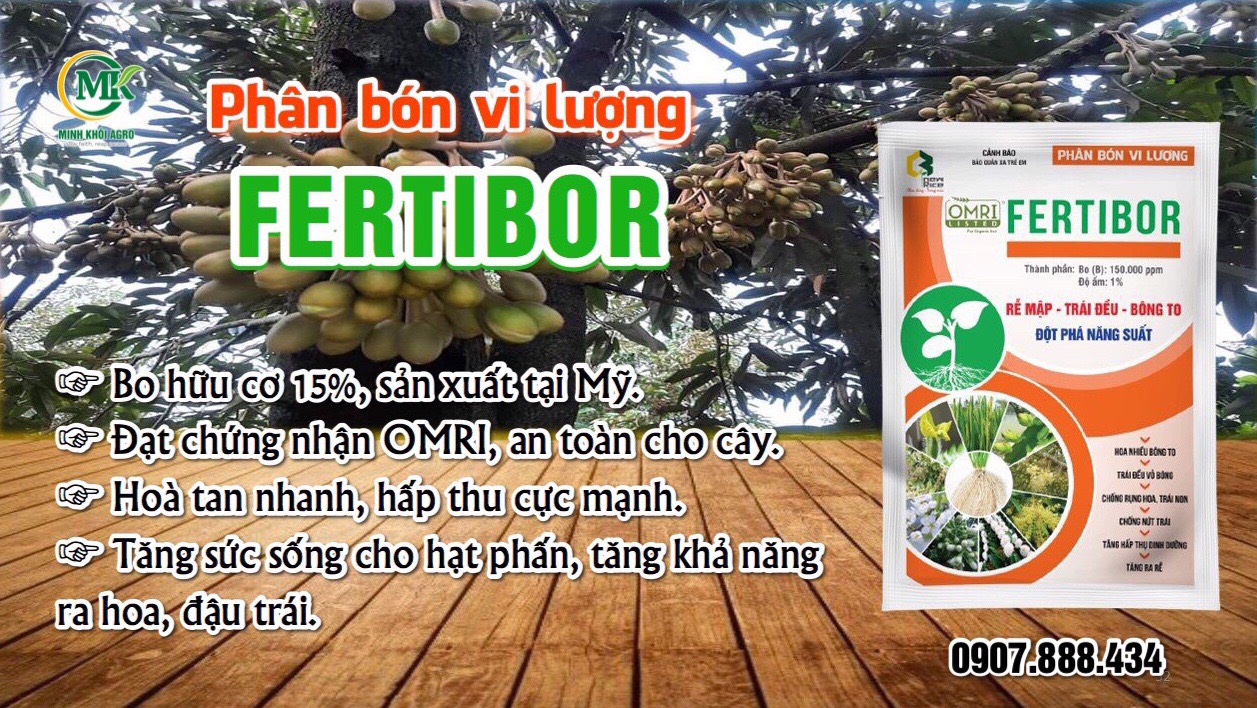 Phân bón vi lượng Fertibor (Bo Mỹ) - Gói 200g